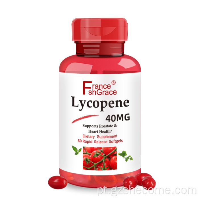 Suporte para a saúde do coração da próstata de licopeno Softgels